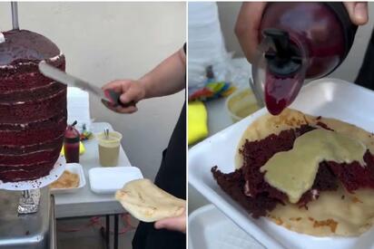 Pastel de trompo al pastor se vuelve viral en redes