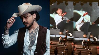 Video: ¿Ebrio en pleno show? Christian Nodal preocupa a sus fans
