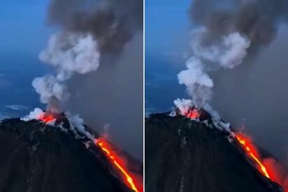 Volcán Kliuchevskói entra en erupción tras terremotos de magnitud 8.8 en Kamchatka