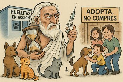 Caricatura editorial - Tiempo de cuidar, no de abandonar