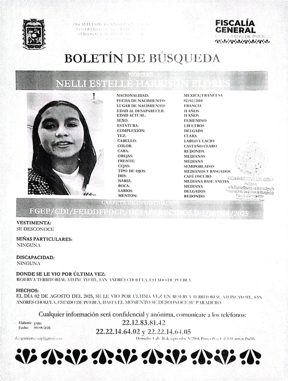 desaparición 