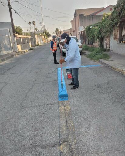 Realizan pintura de cajones para personas con discapacidad en Piedras Negras
