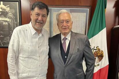 Manuel Bartlett se reúne con Fernández Noroña en el Senado