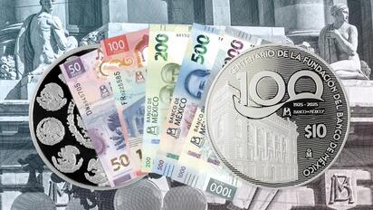 Banxico lanza moneda de plata y billetes conmemorativos por su centenario