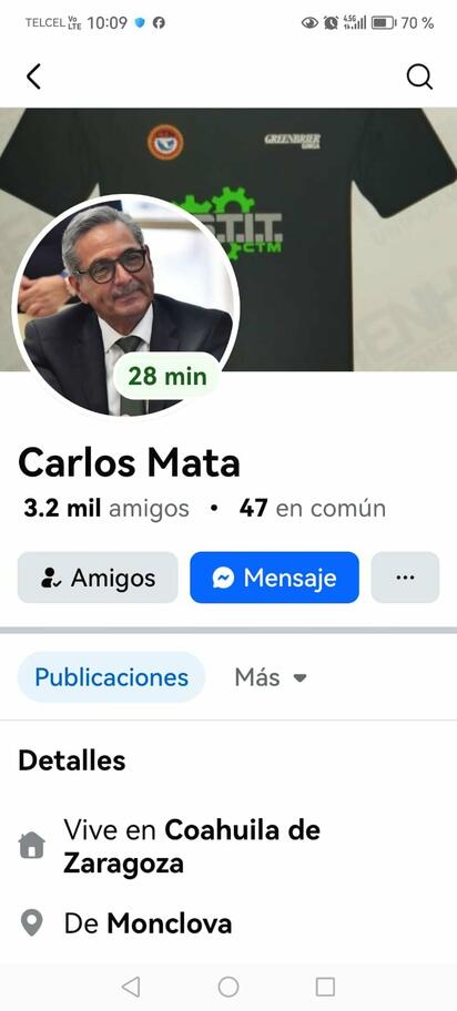 A regidor Jorge Carlos Mata le crean Facebook falso