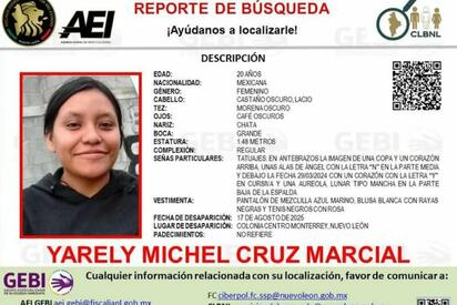 Buscan a joven de San Luis Potosí reportada como desaparecida en Nuevo León
