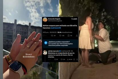 Jóven pide apoyo para boda y Adrián Marcelo responde con 50 mil pesos
