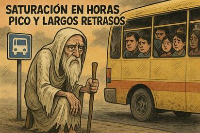 Caricatura editorial - Transporte caro y servicio deficiente