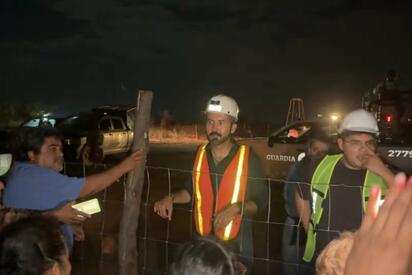 Rescatan a ocho mineros con vida tras accidente en mina