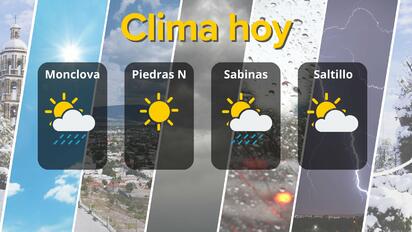 Clima en Coahuila: lluvias aisladas y calor moderado