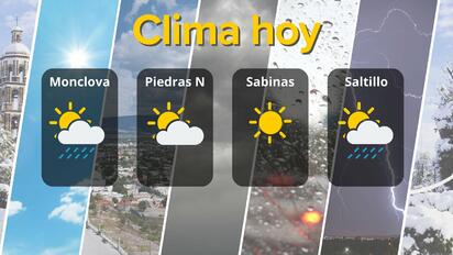 Pronóstico del clima en Coahuila: lunes con lluvia débil y temperaturas cálidas