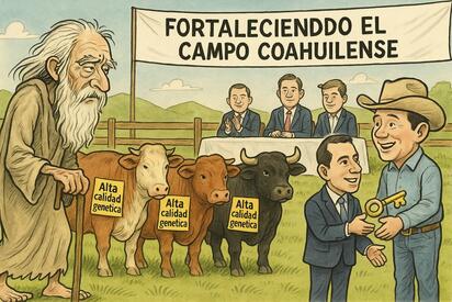 Caricatura editorial - Sementales de calidad para un campo fuert