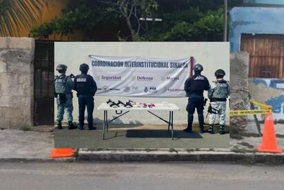 Decomisan armas y droga en penal de Culiacán