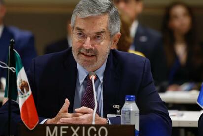 Canciller mexicano urge alto al fuego en Medio Oriente