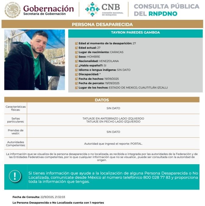 desaparición 