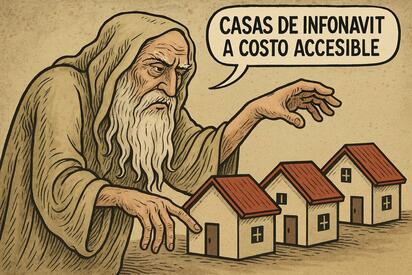 Caricatura editorial - Un techo al alcance