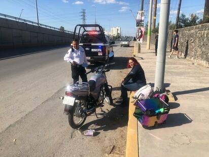 Troca hace que moto derrape en el Pape