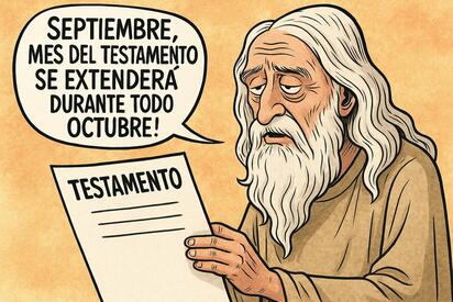 Caricatura editorial - Testamentos con plazo extra