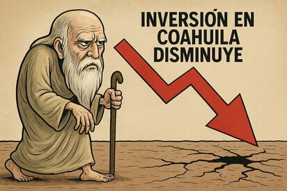 Caricatura editorial - Cronos en Coahuila: El tiempo detenido de la inversión