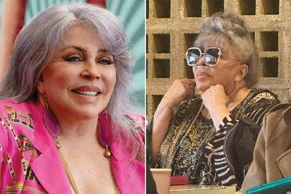 Verónica Castro aparece con oxígeno y evade hablar de Yolanda Andrade