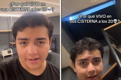 Estudiante vive en cisterna y conmueve a redes sociales