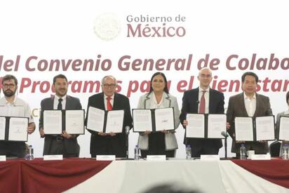 Ariadna Montiel firma convenio de Bienestar nacional