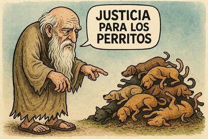 Caricatura editorial - La dignidad no se tira al basurero