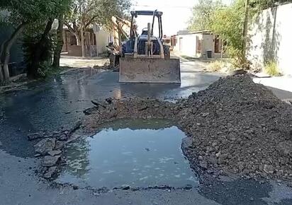 SIMAS repara tramo de drenaje colapsado en la colonia Los Montes