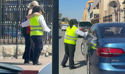 Policía de Tránsito auxilia a abuelita que sufrió malestar en el Centro de Monclova