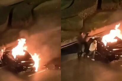 Tragedia en China: muere hombre atrapado en auto Xiaomi SU7