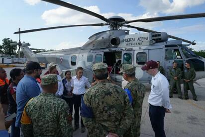 Sheinbaum supervisa apoyo a damnificados en Veracruz tras lluvias