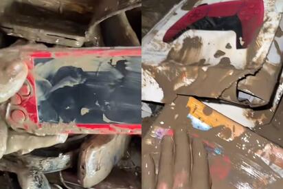Gamer muestra consolas destruidas tras inundación en Poza Rica