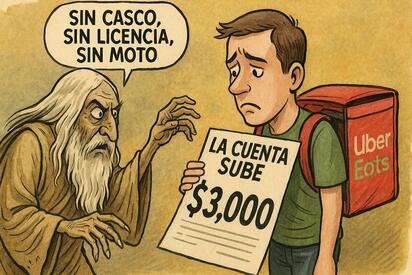 Caricatura editorial - Operativo sin freno: la multa que dejó sin trabajo a muchos