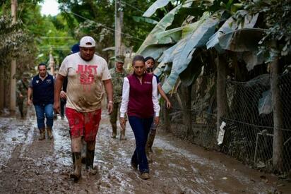 Sheinbaum visita Álamo, Veracruz tras tragedia por lluvias