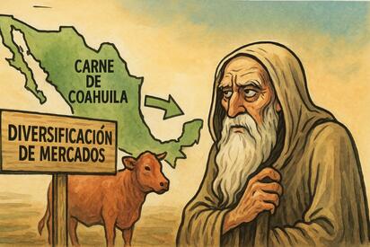 Caricatura editorial - Del norte al sur, la carne coahuilense busca nuevos horizontes