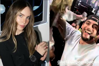 Belinda es captada mirando a un fan durante su concierto en Guadalajara