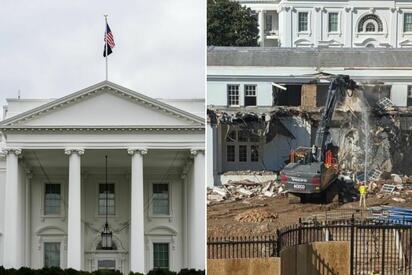 Trump inicia demolición del ala este de la Casa Blanca para nuevo salón de baile