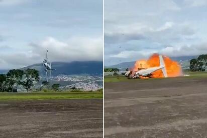 Terrible accidente aéreo deja 2 muertos tras fuerte explosión en Venezuela