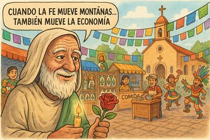 Caricatura editorial - San Juditas impulsa la fe y la economía local