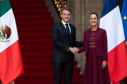 Reunión bilateral entre Sheinbaum y Macron en México