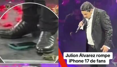 Julión Álvarez pisa celular de un fan en concierto y genera polémica