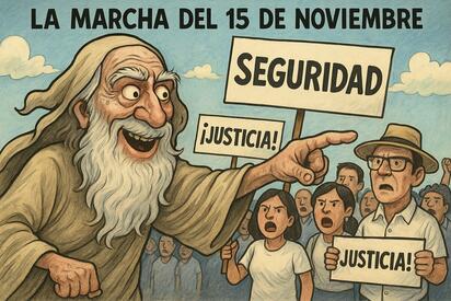 Caricatura editorial - Cronos también marcha por justicia