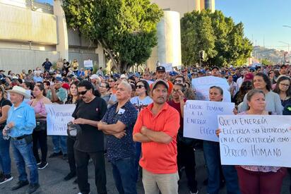 Protestan en Hermosillo por fallas en subestaciones de CFE