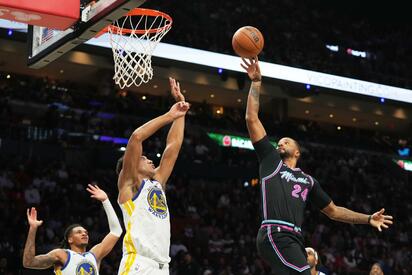 Cayeron los Warriors ante el Heat 110-96; sin Curry, Draymond y Butler