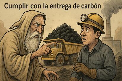 Caricatura editorial - Cronos exige cumplir la entrega