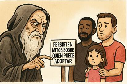 Caricatura editorial - Adopción sin etiquetas