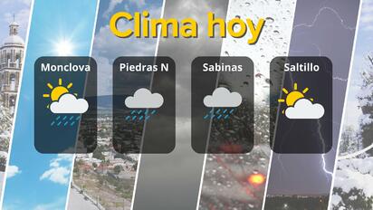 Pronóstico del clima en Coahuila: lluvias débiles y cielo nublado