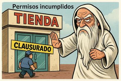 Caricatura editorial - La apertura que duró menos que la inauguración