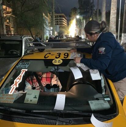 Colocan número de concesión en los toldos de los taxis para reforzar vigilancia