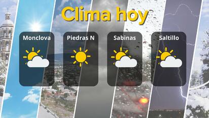 ¡Prepárate! Así estará el clima en las principales ciudades de Coahuila
